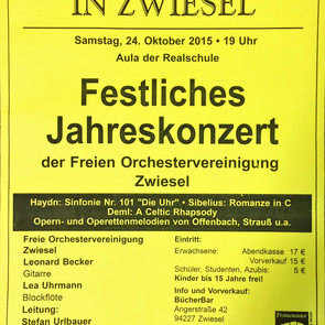Festliches Jahreskonzert der Freien Orchestervereinigung Zwiesel